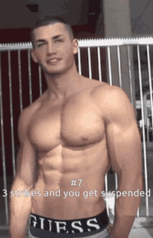 3strikes And You Get Suspended Buff Guy GIF - 3strikes And You Get Suspended Buff Guy Discord Rules GIFs
