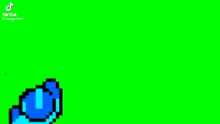 a pixel art of mega man holding a button that says subscribe .