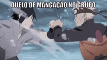 duelo de mangacao no grupo is written on the bottom of a picture