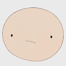 a cartoon face with a surprised expression on it