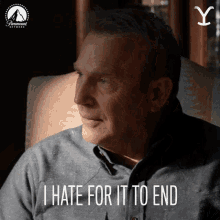 I Hate For It To End Kevin Costner GIF
