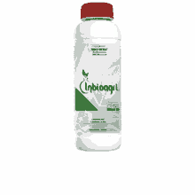 a white bottle with a red cap that says ' inbioagri ' on it