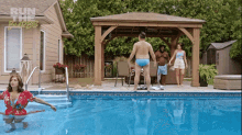 Jump In The Water Andrew Pham GIF - Jump In The Water Andrew Pham Run The Burbs GIFs