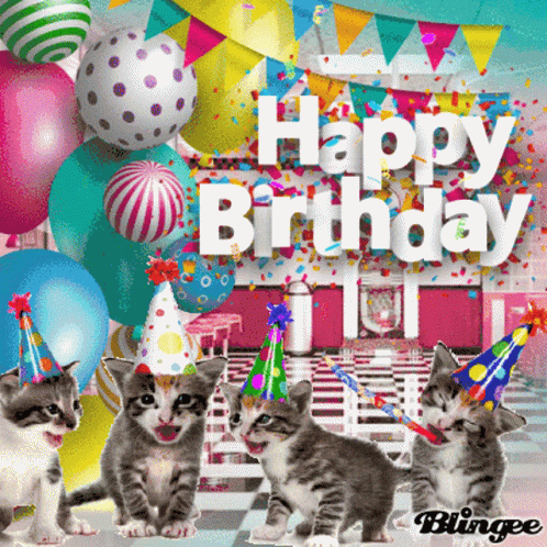 Happy Birthday Kitten Kittens GIF - Happy Birthday Kitten Kittens Cats - Discover & Share GIFs