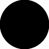 a blurry picture of a man 's face in a dark circle