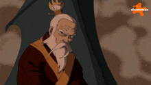 a cartoon of a man with a beard and a nickelodeon logo on the bottom