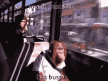 Bus Bussin GIF - Bus Bussin Monkey Moments GIFs