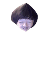 a close up of a person 's face with a huge smile on it .