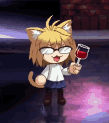 Neco Arc Neco Arc Wine GIF - Neco Arc Neco Arc Wine Melty Blood GIFs