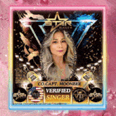 a picture of a woman with a star maker logo