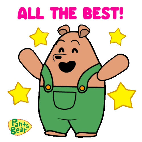 Pants Bear All The Best Sticker - Pants Bear All The Best Stickers