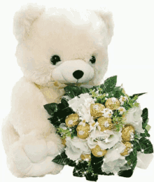 teddy bear flowers sparkles love you for you