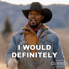 i would definitely outwit anyone here jamon turner ultimate cowboy showdown i can defeat anyone here i can definitely beat anyone here