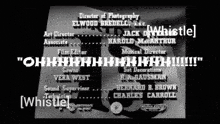 a black and white advertisement for whistle shows a man holding a whistle