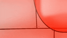 a drawing of a red wall with a circle in the middle