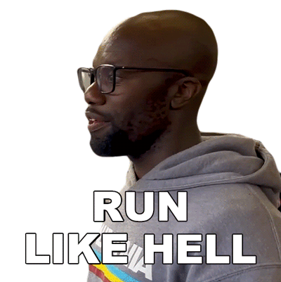 Run Like Hell Rich Benoit Sticker - Run Like Hell Rich Benoit Rich Rebuilds Stickers