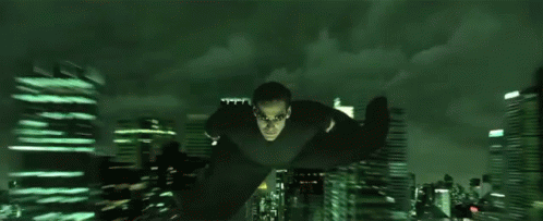 the matrix neo flying