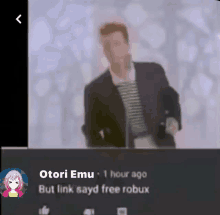 Link rick rolling GIF - Find on GIFER