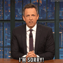 Im Sorry Seth Meyers GIF - Im Sorry Seth Meyers Late Night With Seth Meyers GIFs