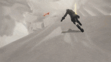 a drawing of a person flying through the air with the word flying on the ground