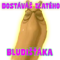 a picture of a banana with glasses and the words " dostava 's zlateho bludistaka " on it