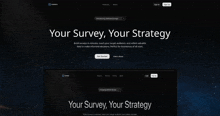 a website that says your survey your strategy on the top of it