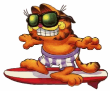 Garfield Surfing GIF