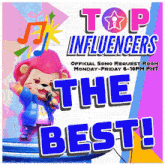 top influencers official song request room monday - friday 6 - 10 pm pht