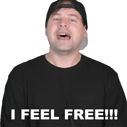 I Feel Free Jared Dines Sticker - I Feel Free Jared Dines I Feel Liberated Stickers