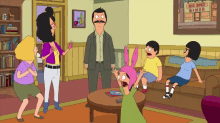 bob 's burger diner is the name of the restaurant in this cartoon scene