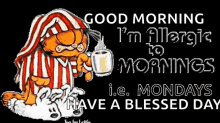 Garfield Im Allergic To Morning GIF - Garfield Im Allergic To Morning Ie Mondays GIFs