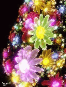 flowers animation shiny sparkle glitter