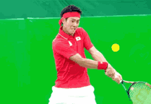 Kei Nishikori Backhand GIF - Kei Nishikori Backhand Tennis GIFs