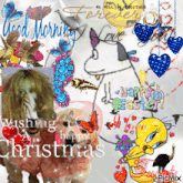 a collage of images with the words wishing you a happy christmas on the bottom