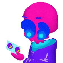 skull zafgod blue purple phone