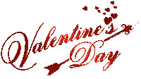 the word valentine 's day is written in red