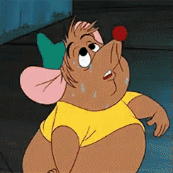 Sweating Cinderella GIF - Sweating Cinderella Mouse - Discover & Share GIFs