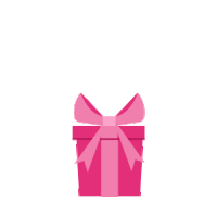 a kitten is peeking out of a pink gift box with a pink bow
