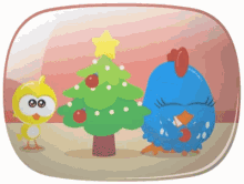 decorating christmas tree decoration christmas bird chick