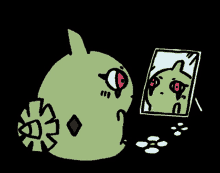 pokemon mirror reflection larvitar cute