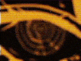 a close up of a swirl on a black and yellow background .