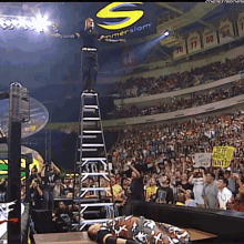 Jeff Hardy Swanton Bomb GIF - Jeff Hardy Swanton Bomb Ladder GIFs