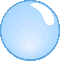 a blue circle on a white background with a reflection