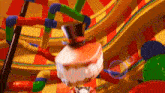 a cartoon illustration of a tooth with a top hat