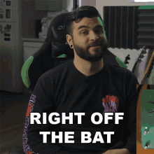 Right Off The Bat Andrew Baena GIF - Right Off The Bat Andrew Baena From The Start GIFs