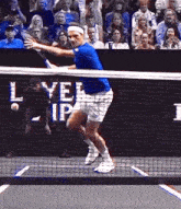 Roger Federer Through The Net GIF - Roger Federer Through The Net Forehand GIFs