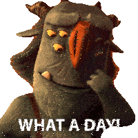 What A Day Blinky Sticker - What A Day Blinky Trollhunters Tales Of Arcadia Stickers