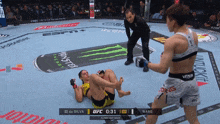 a ufc fight between da silva and wang is going on
