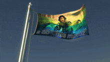 a flag with a picture of a man and the words " a 65 pride month "