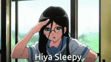 Hiya Sleepy GIF - Hiya Sleepy Anime GIFs